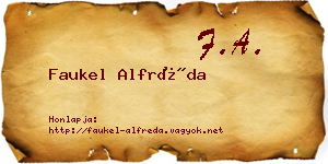 Faukel Alfréda névjegykártya